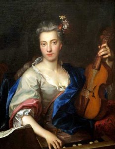 Kupezki Johann (1667-1740) Young woman pl. the viola d'amore